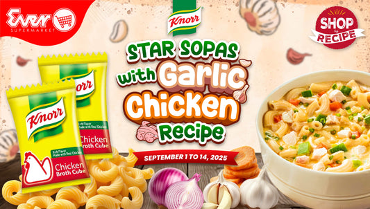 Star Sopas with Garlic Chicken