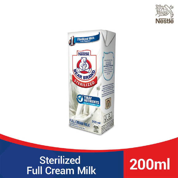 Bear Brand Sterilized Full Cream Milk UHT 200ml