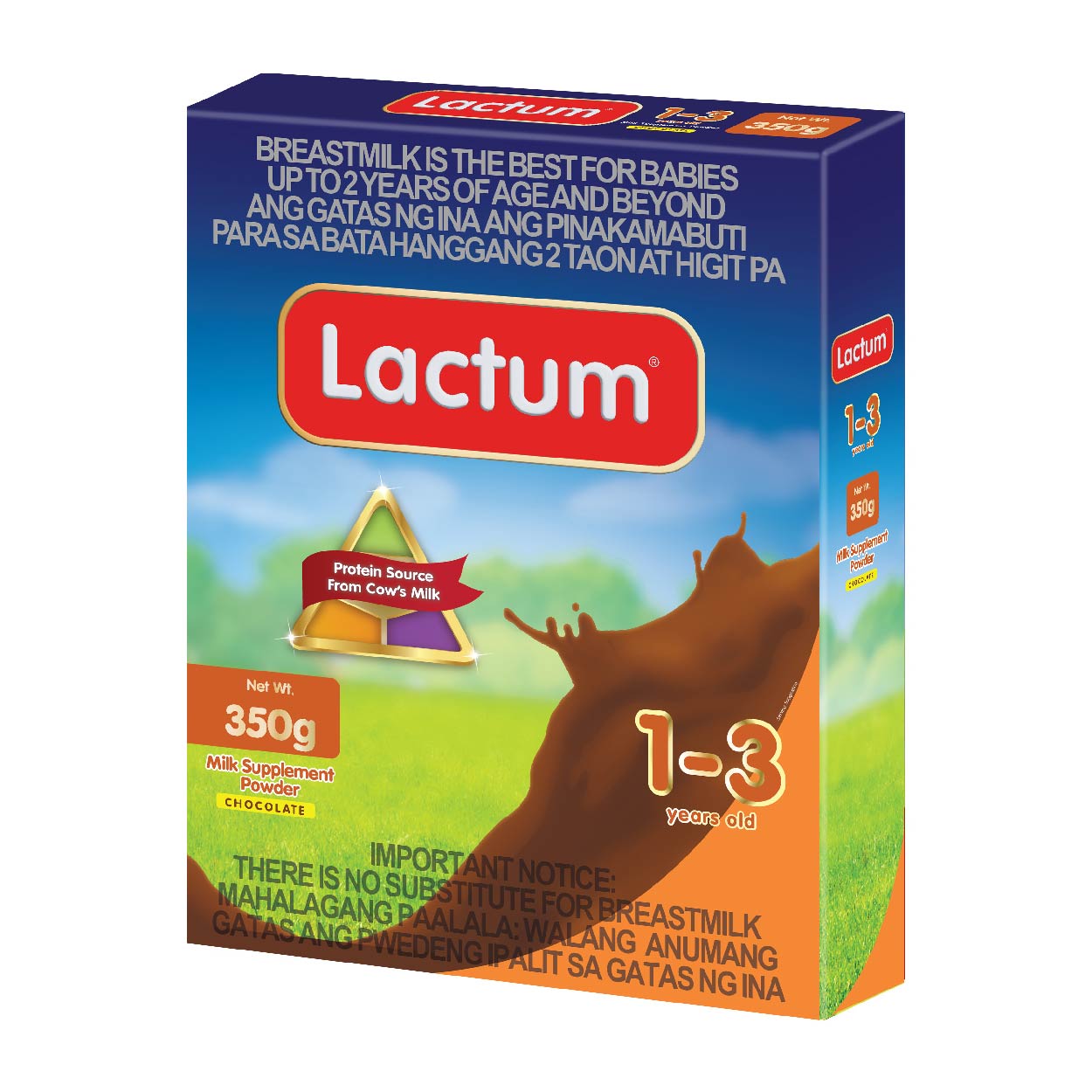 Lactum Milk Powder 1-3 years old Chocolate 350g