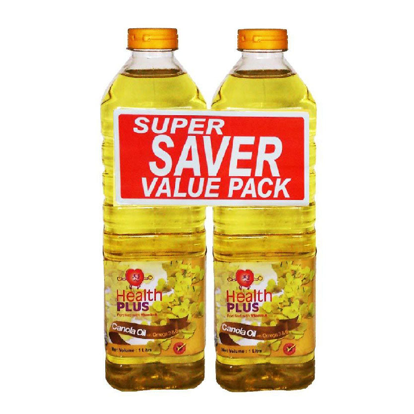 Healthplus Canola Oil 2x1L SAVE