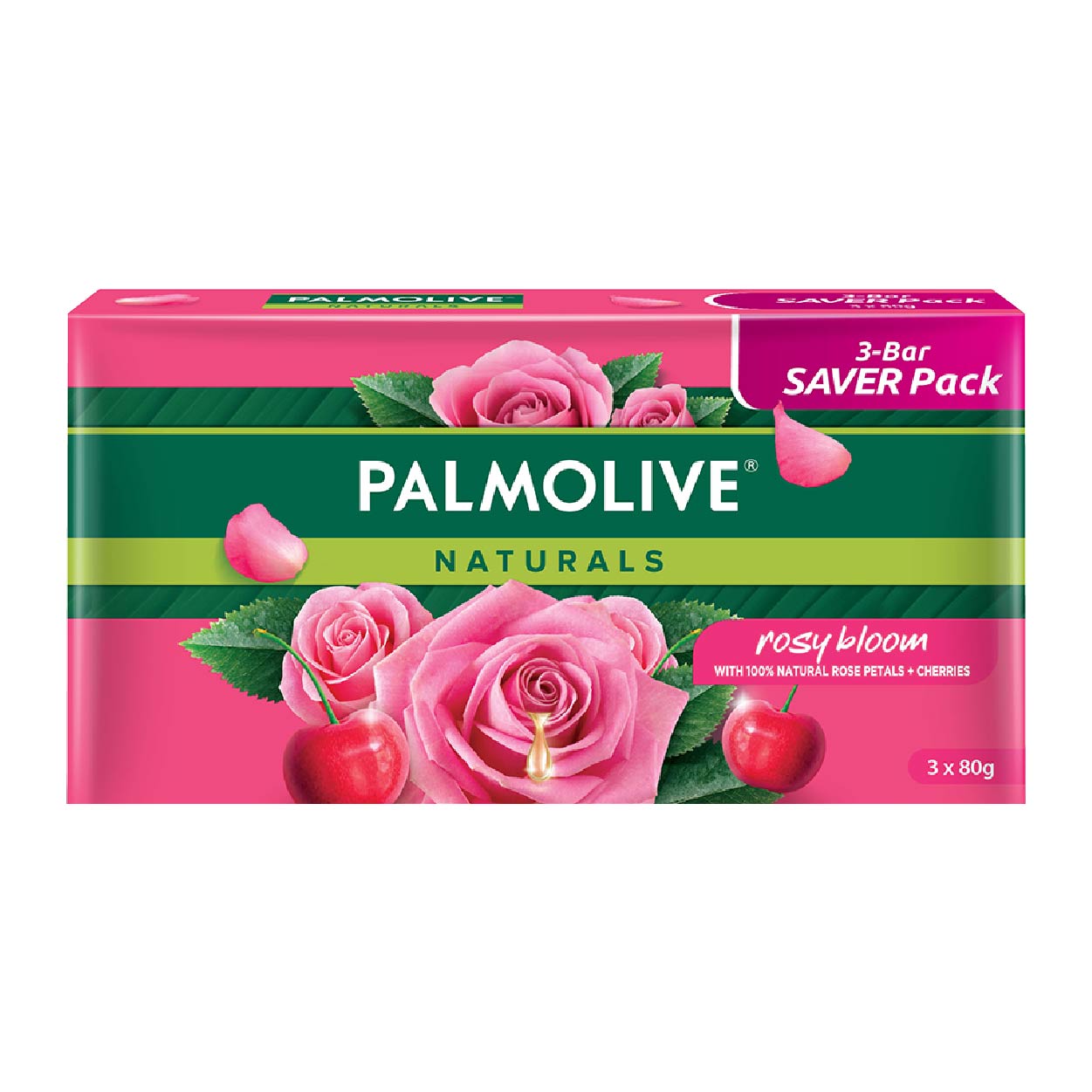 Palmolive Naturals Soap Rosy Bloom 80g 3 Bar Saver Pack