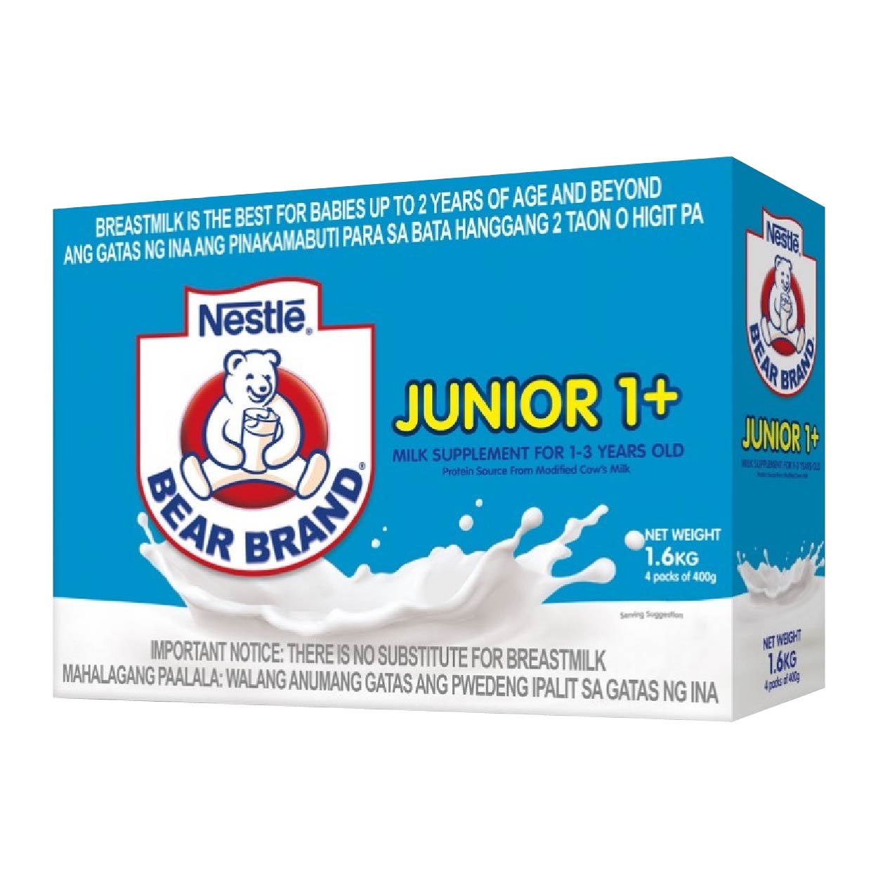 Bear Brand Junior 1+ Milk Supplement 1-3 years old 1.6kg