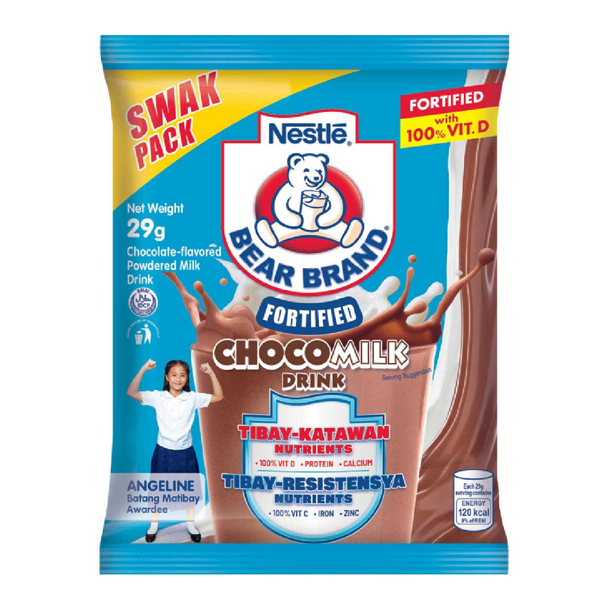 Bear Brand Fortified ChocoMilk Drink Swak Pack 29g