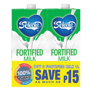 Selecta Fortified Milk 2 x 1L Save as much as P15