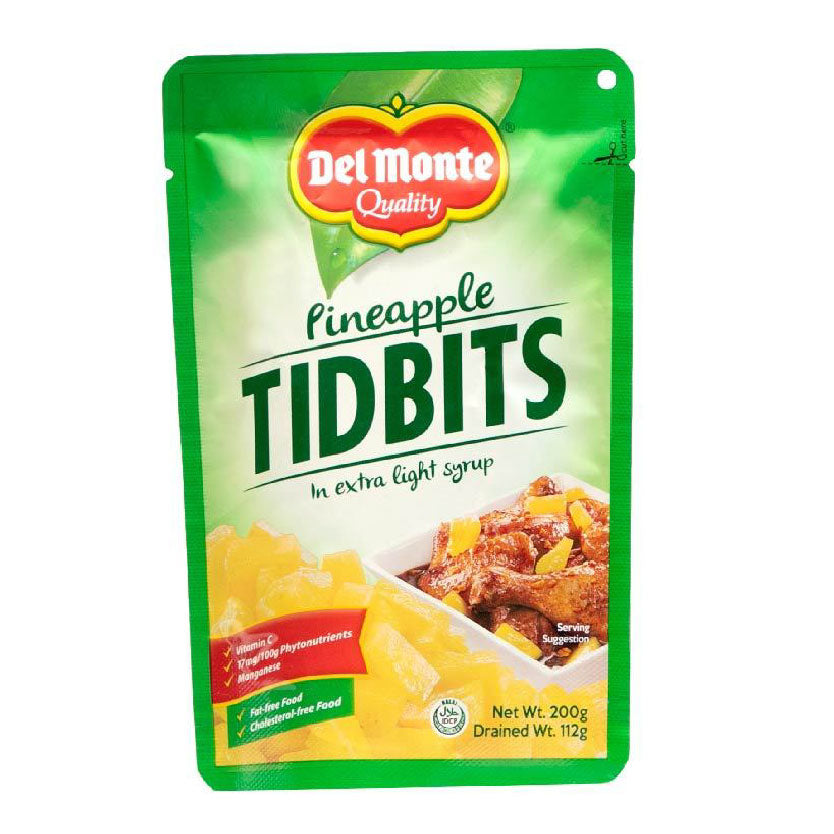 Del Monte Pineapple Tidbits Pouch 200g