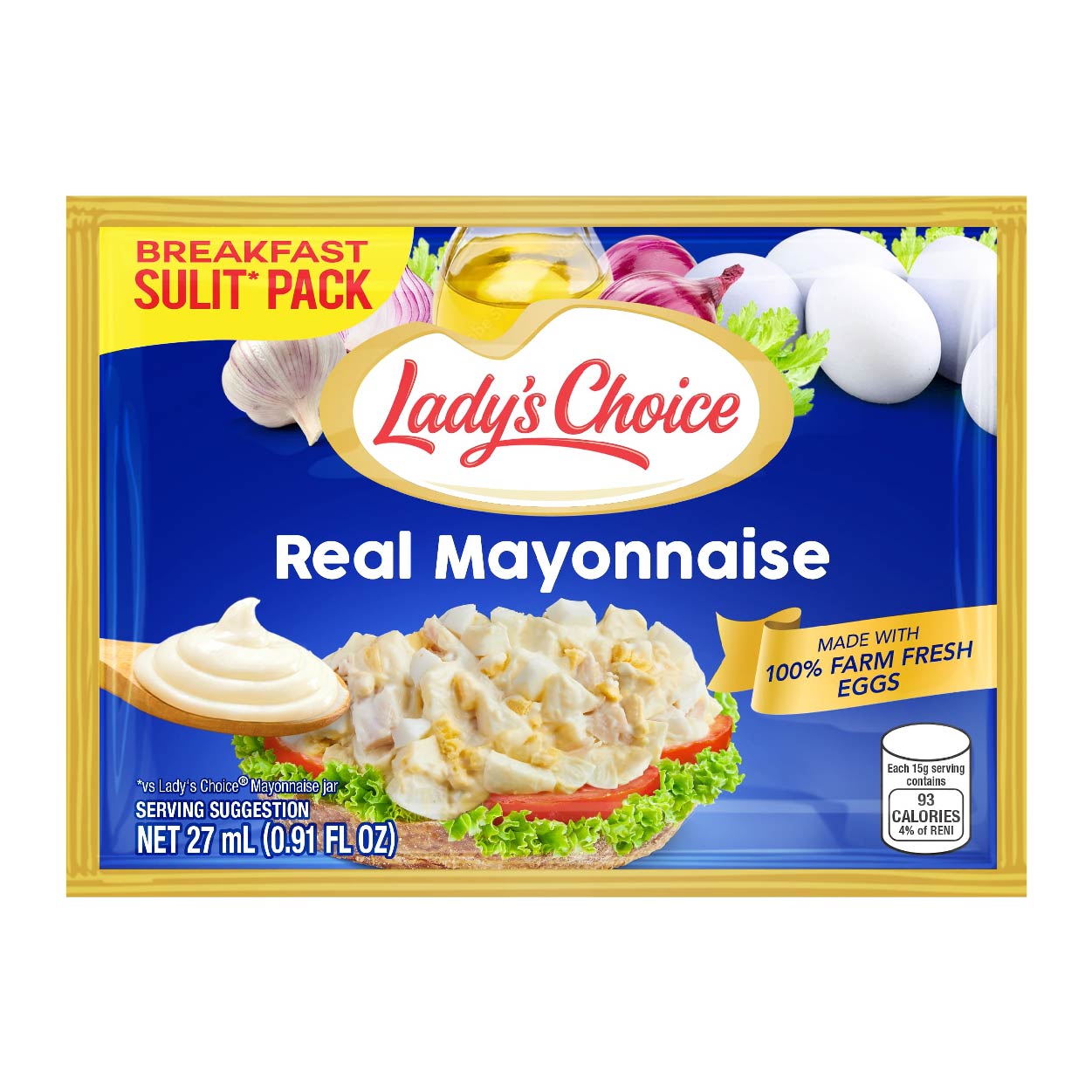 Lady's Choice Real Mayonnaise Sachet 27ml