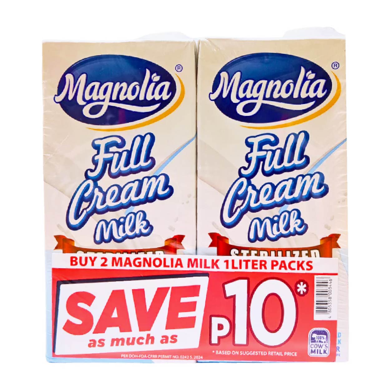 Magnolia Full Cream Milk Sterilized 2x1L SAVE