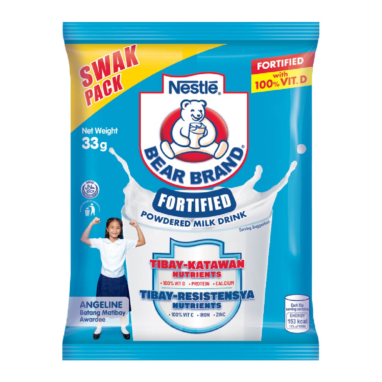 Bear Brand Fortified Powdered Milk Drink Swak Pack 33g
