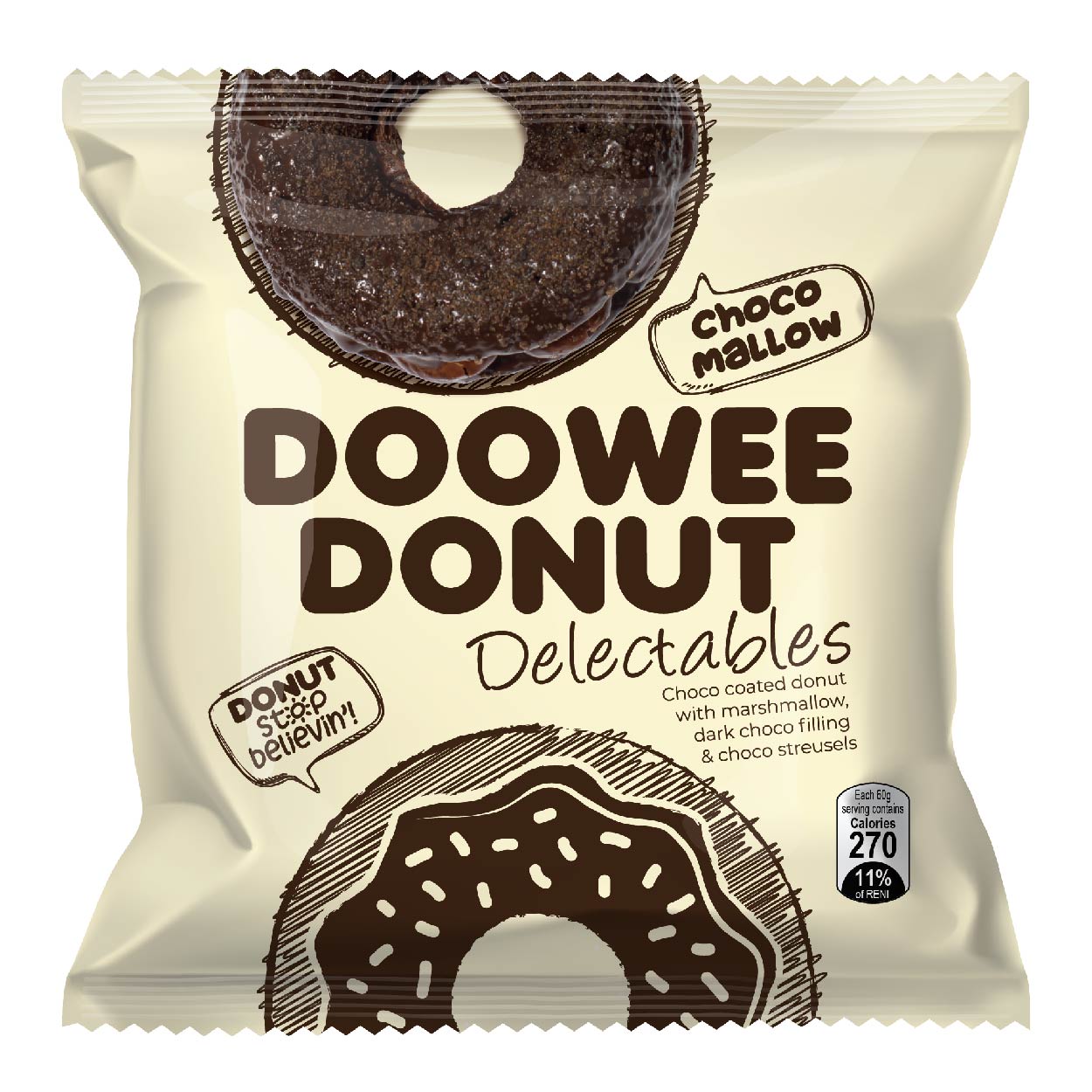 Doowee Donut Delectables Chocolate Mallow 60g