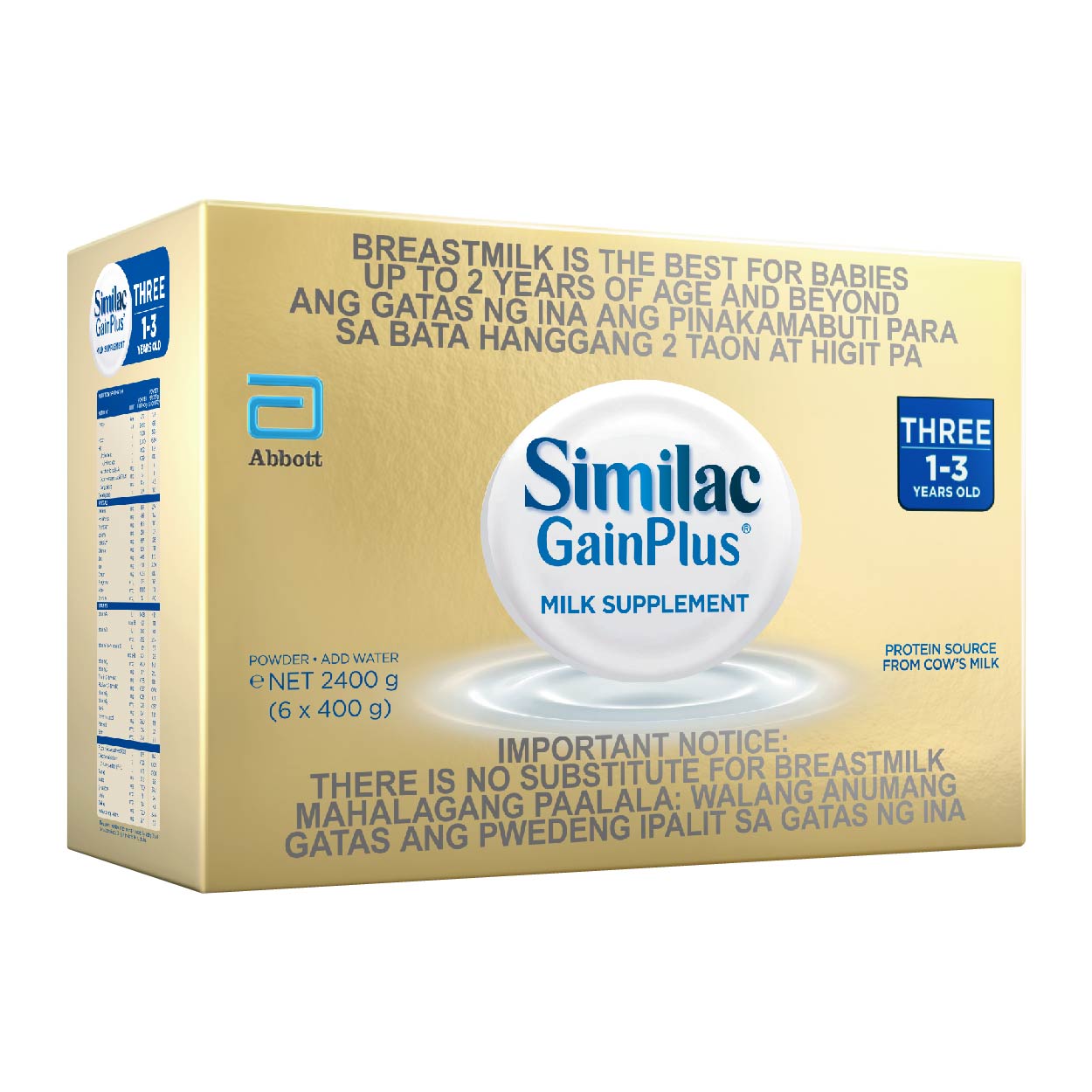 Similac Gain Plus Three Milk Supplement 1-3 years old 2.4kg
