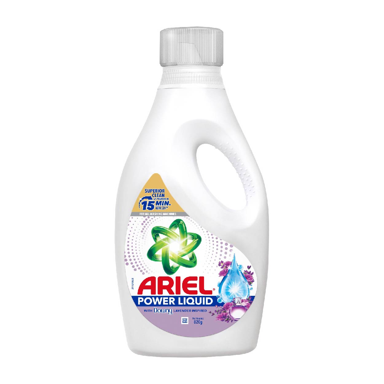 Ariel Power Liquid Detergent with Downy Lavender 820g