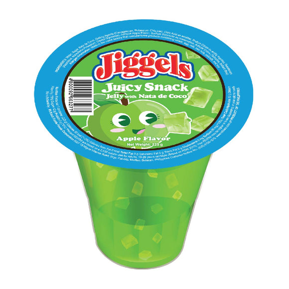 Jiggels Juicy Snack Jelly with Nata De Coco Apple Flavor 225g