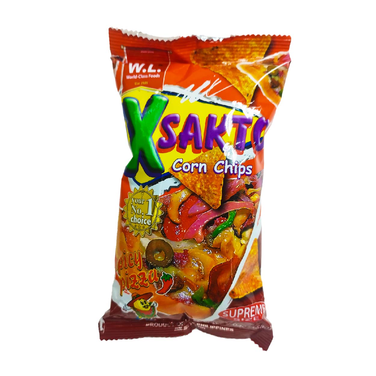 Xsakto Corn Chips Spicy Pizza 58g