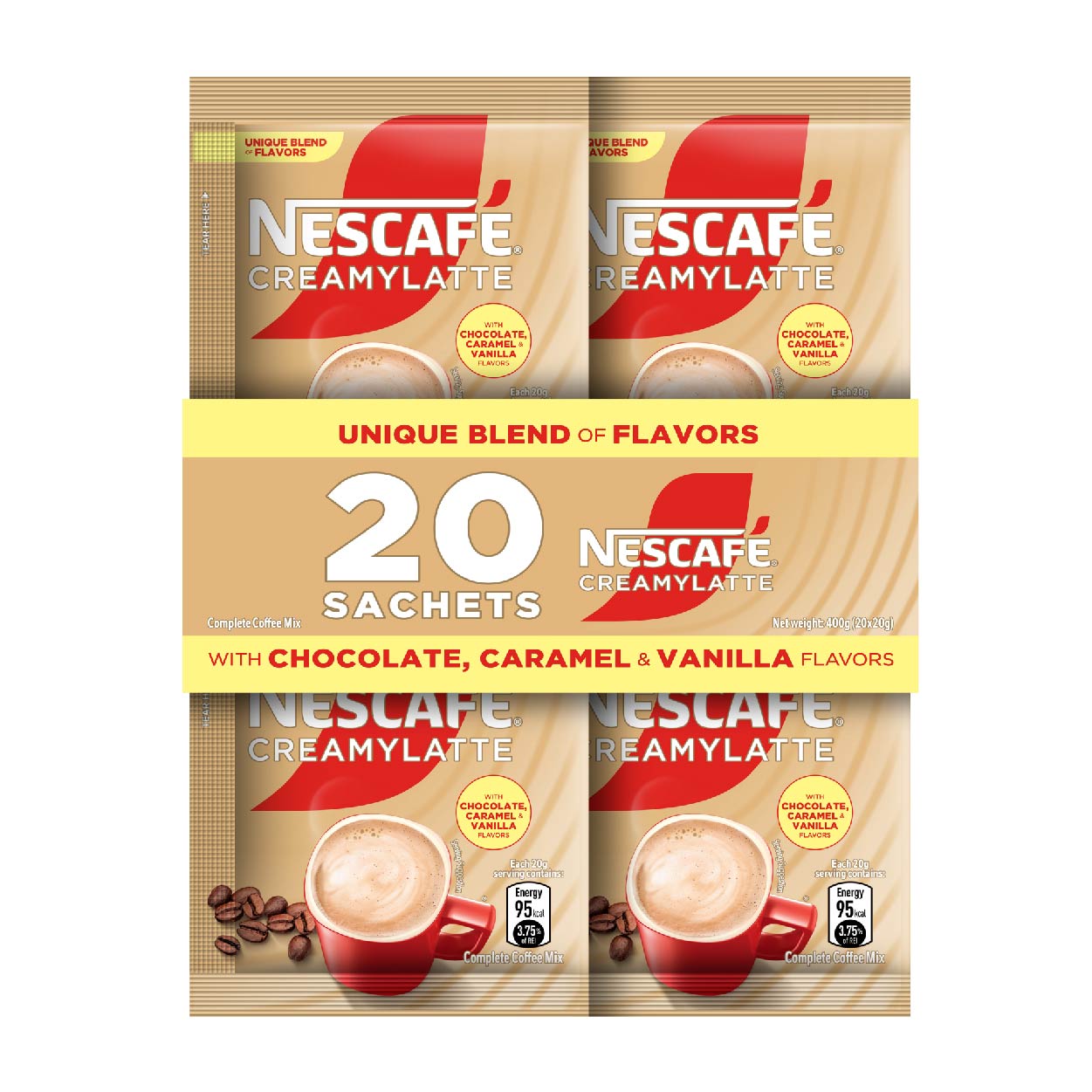 Nescafe 3 in 1 Creamy Latte Coffee Mix 20x20g