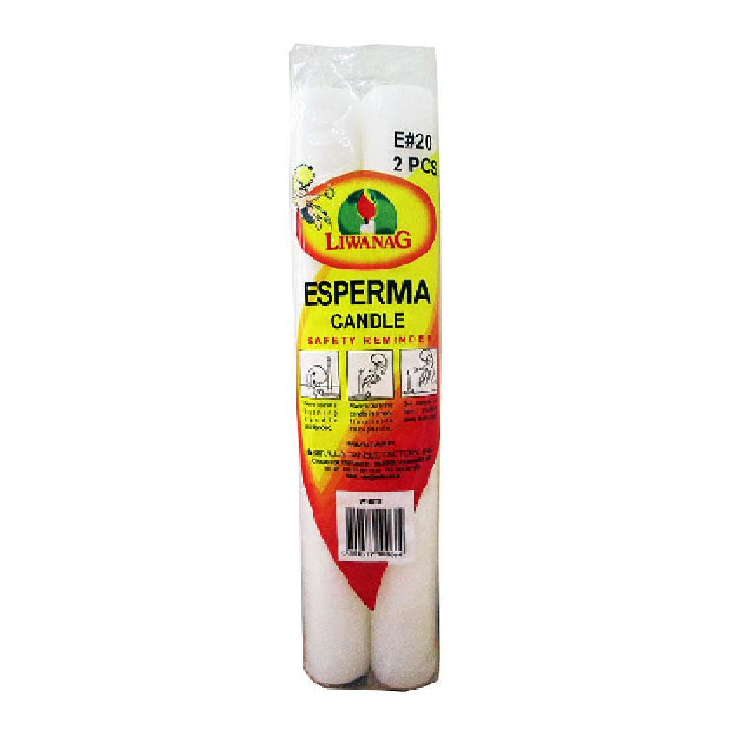 Liwanag Candle Esperma #20 White 2s